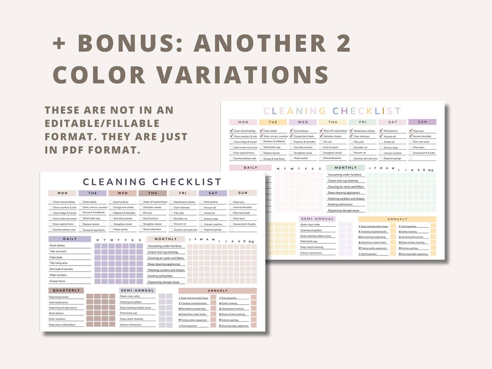 ADHD Cleaning Checklist EDITABLE Fillable pdf Cleaning Planner Family Chore Chart with reward system - mindloop