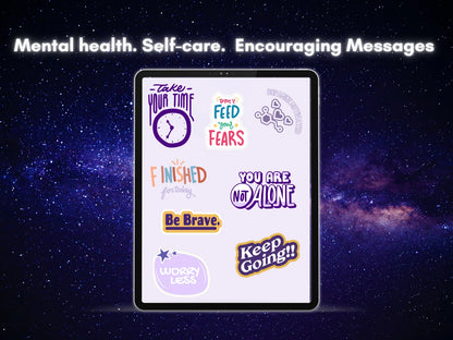 Mental Health Digital Planner Stickers