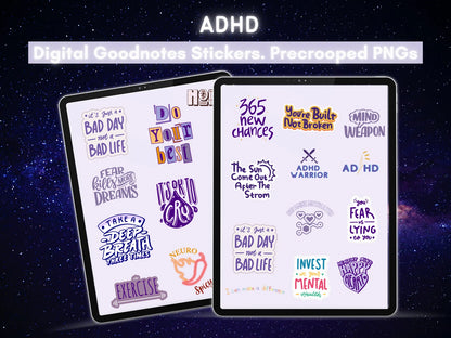 Mental Health Digital Planner Stickers
