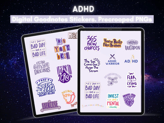 Mental Health Digital Planner Stickers