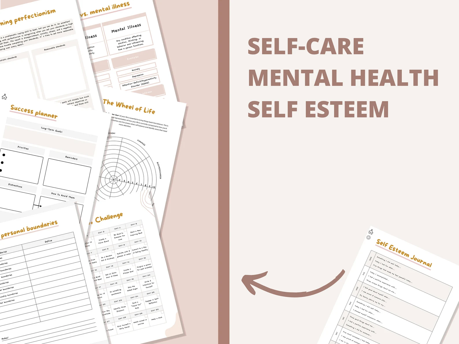 ADHD Daily Planner | Printable Productivity & Self-Care Journal (170 Pages) - mindloop