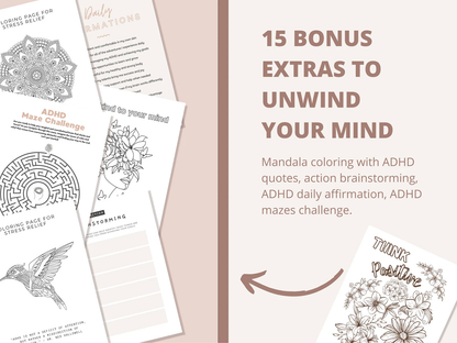 ADHD Daily Planner | Printable Productivity & Self-Care Journal (170 Pages) - mindloop