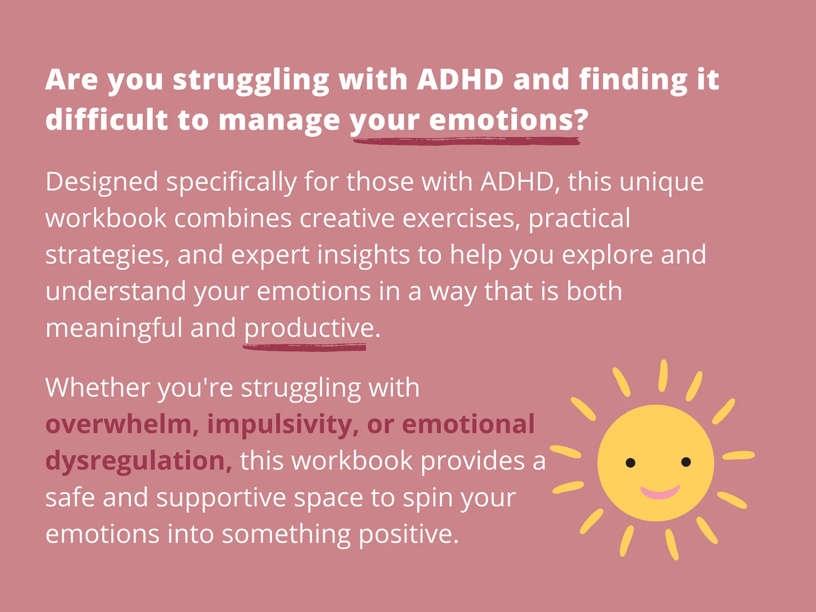 Spining Emotions with ADHD Emotional Regulation & Planner Workbook - mindloop