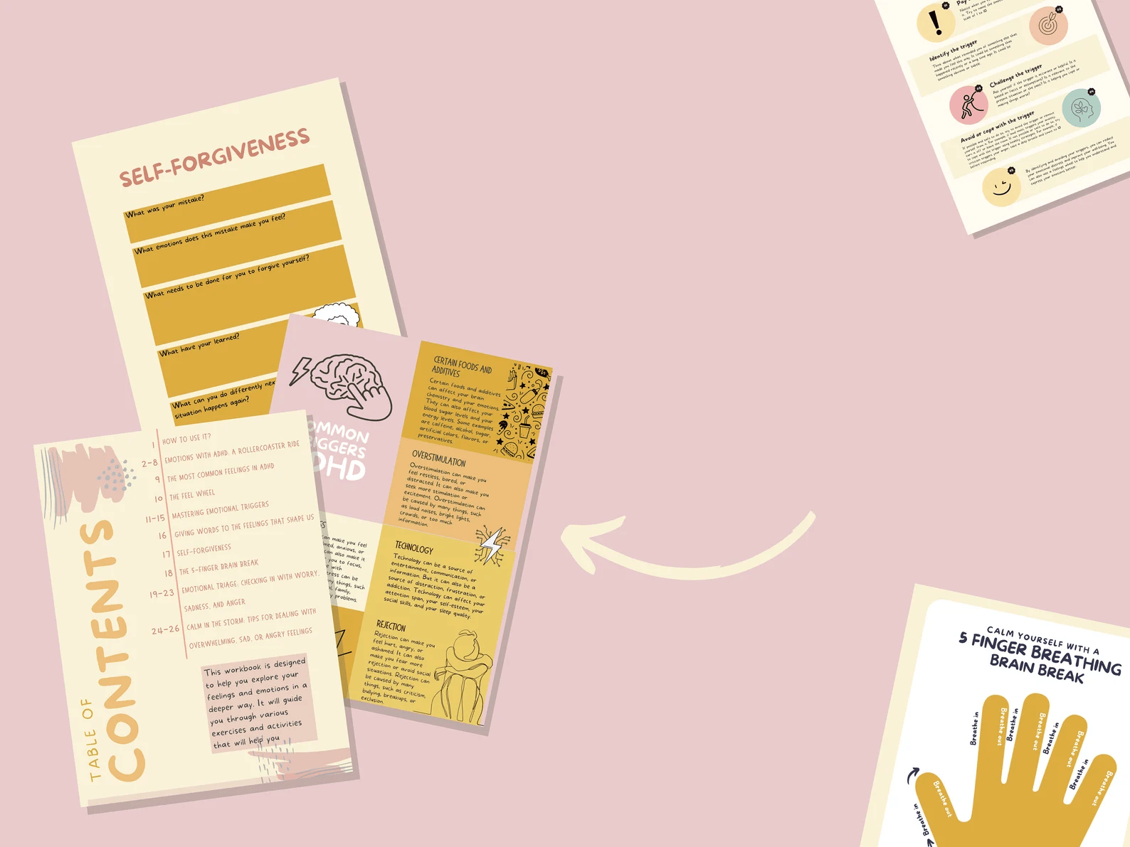 Spining Emotions with ADHD Emotional Regulation & Planner Workbook - mindloop