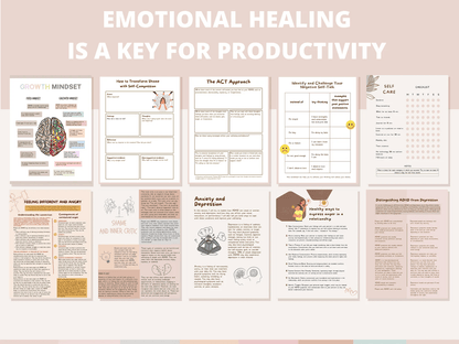 ADHD Iceberg Workbook – CBT Worksheets for Anxiety, Depression, Shame, Inner Critic & Feeling Different - mindloop
