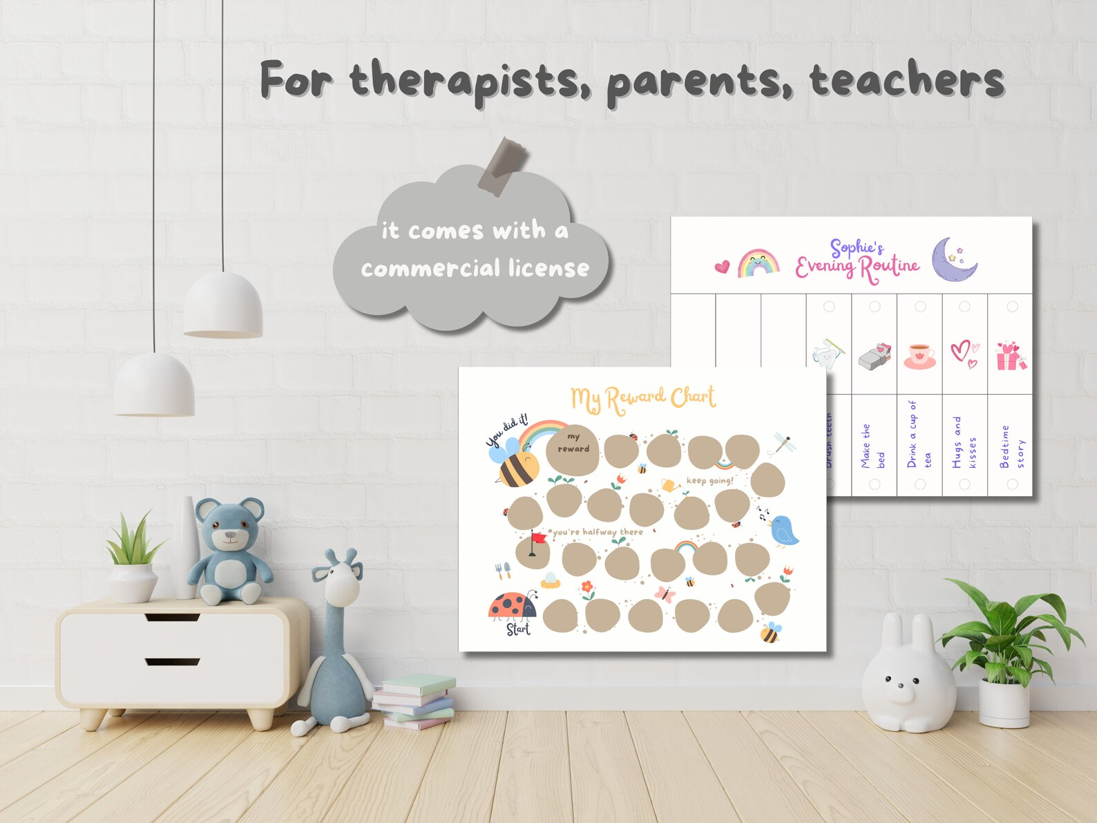 Kids Routine Flip Chart – Editable Visual Schedule for ADHD & Autism | Morning & Bedtime Routine, Chore & Reward Chart Printable - mindloop