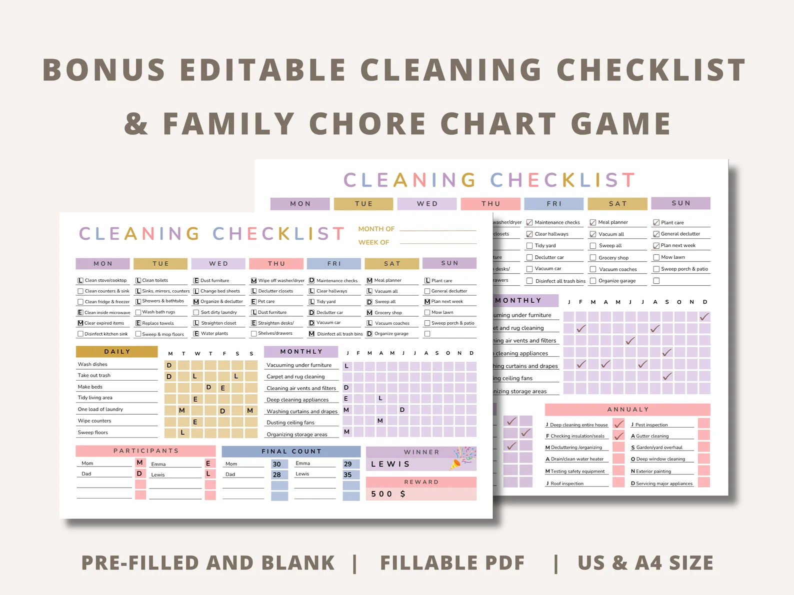 The Cleaning Crusade - ADHD Cleaning Planner, Checklist, Cleaning Schedule and Workbook - mindloop