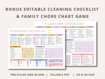 The Cleaning Crusade - ADHD Cleaning Planner, Checklist, Cleaning Schedule and Workbook - mindloop