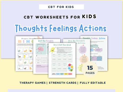 Cognitive Behavioral Therapy Worksheets for Kids - CBT Therapy - mindloop