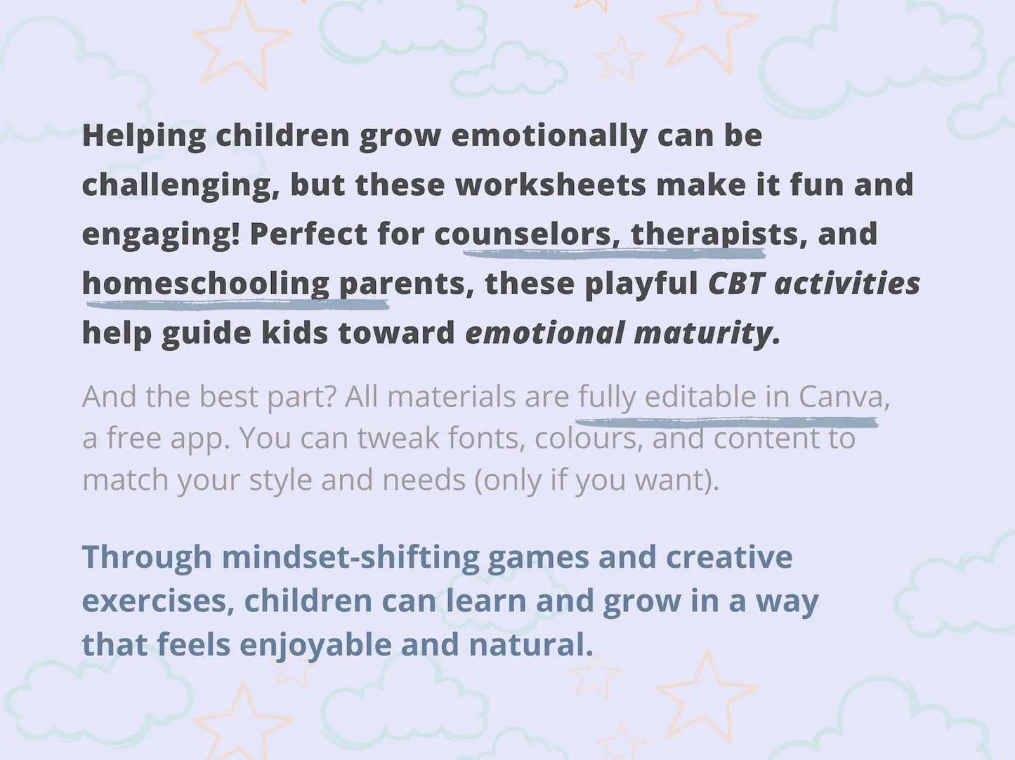 Cognitive Behavioral Therapy Worksheets for Kids - CBT Therapy - mindloop